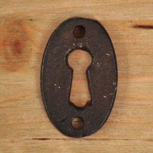 Oval Forged Escutcheon - Black Waxed