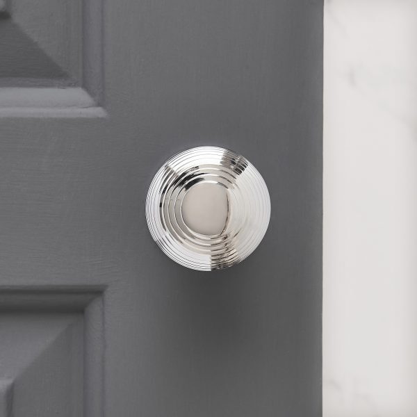 Beehive Mortice/Rim Knob Set - Polished Chrome - Image 2