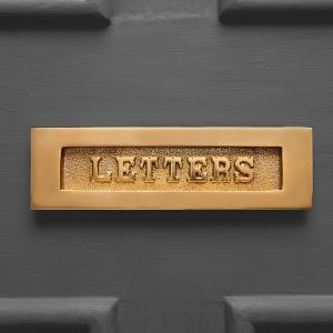 LETTERS Letterplate - Polished Brass