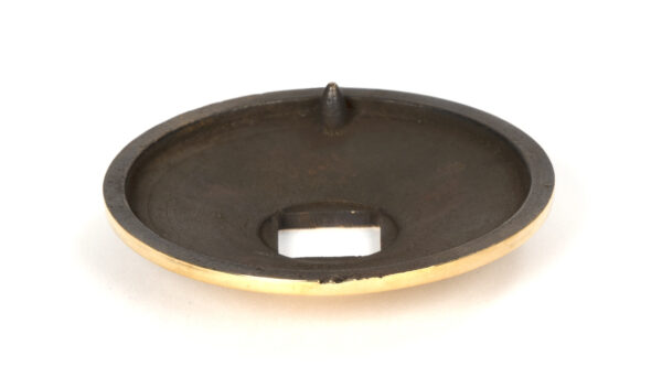 aged brass beehive centre door knob