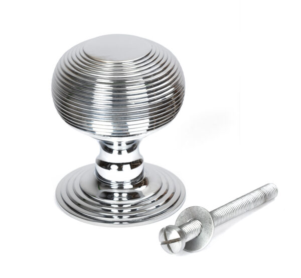 polished chrome beehive centre door knob