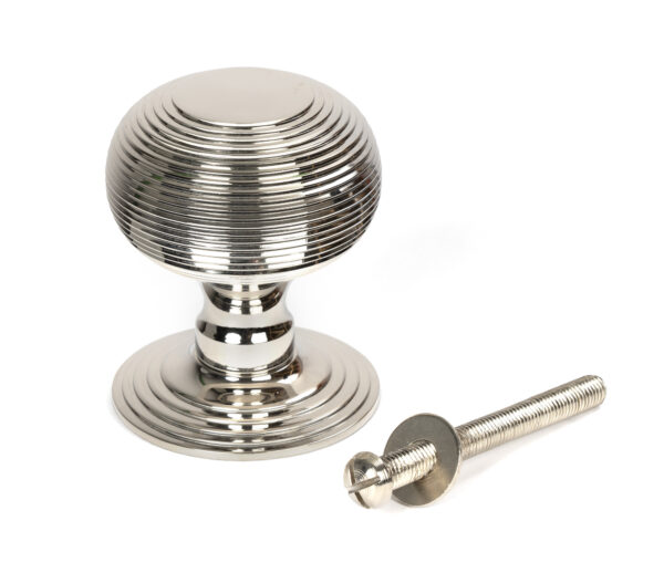 polished nickel beehive centre door knob