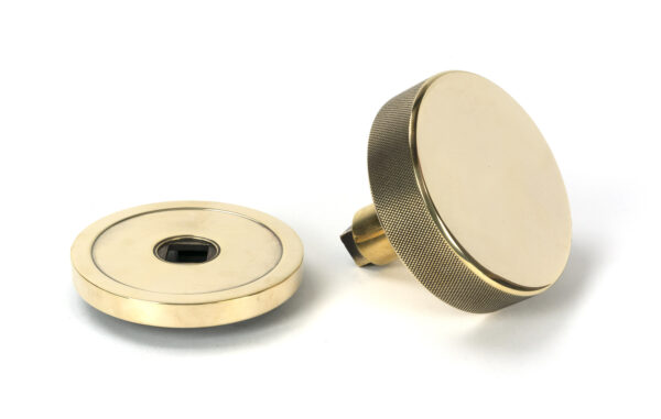 aged brass brompton centre door knob (plain)