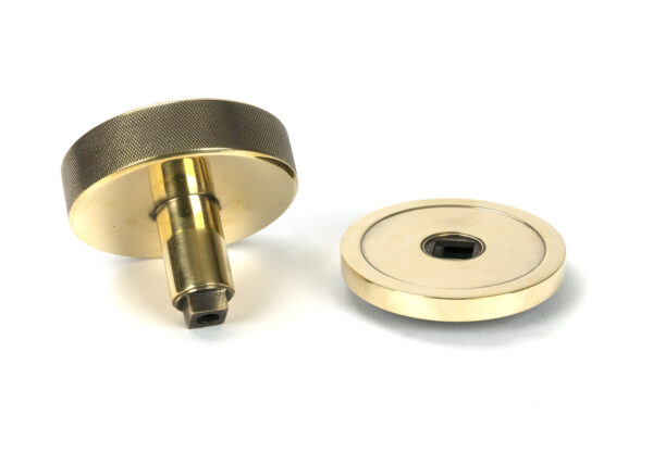 aged brass brompton centre door knob (plain)