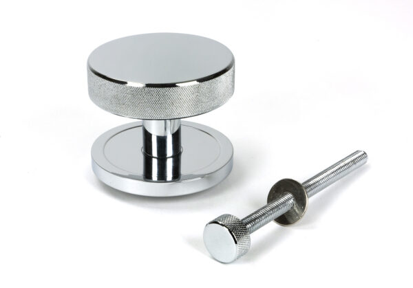 polished chrome brompton centre door knob (plain)