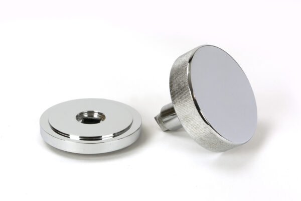 polished chrome brompton centre door knob (art deco)