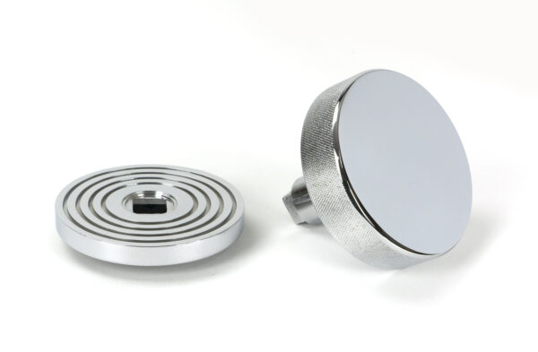 polished chrome brompton centre door knob (beehive)
