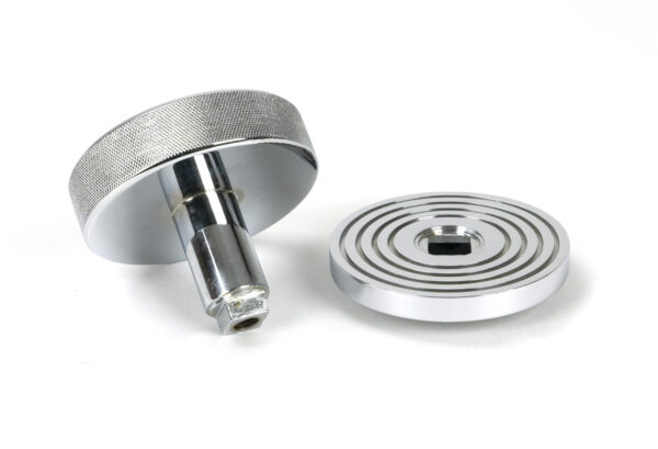 polished chrome brompton centre door knob (beehive)