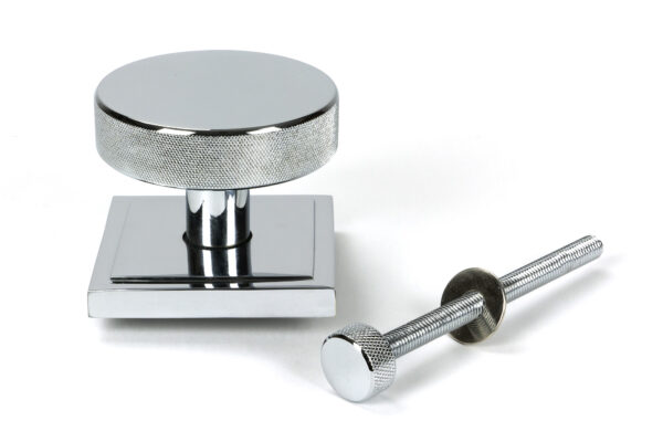 polished chrome brompton centre door knob (square)