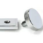 polished chrome brompton centre door knob (square)