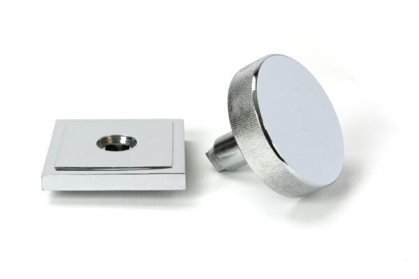 polished chrome brompton centre door knob (square)