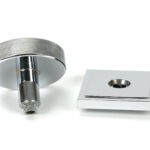polished chrome brompton centre door knob (square)