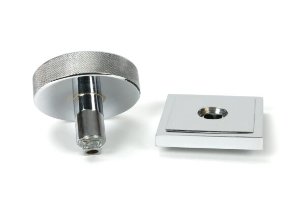 polished chrome brompton centre door knob (square)