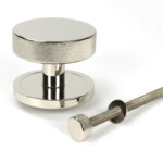 polished nickel brompton centre door knob (plain)