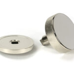 polished nickel brompton centre door knob (plain)