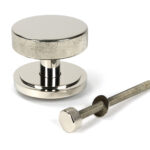 polished nickel brompton centre door knob (art deco)