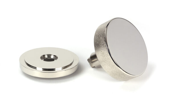 polished nickel brompton centre door knob (art deco)