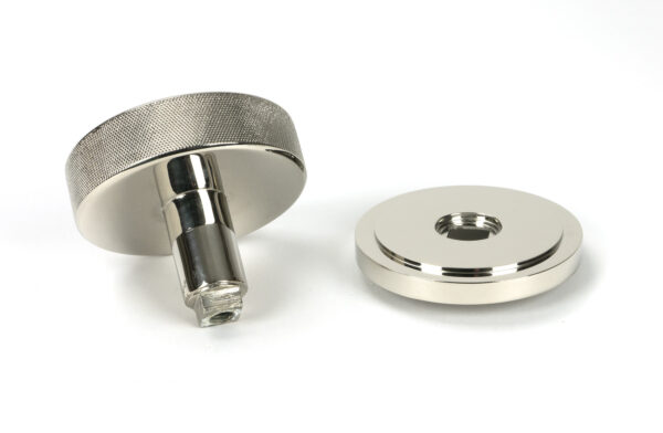 polished nickel brompton centre door knob (art deco)