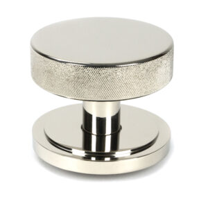 polished nickel brompton centre door knob (art deco)