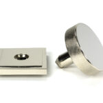 polished nickel brompton centre door knob (square)