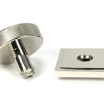 polished nickel brompton centre door knob (square)