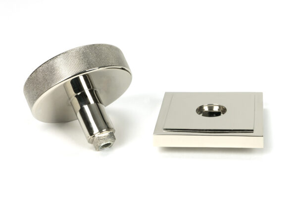 polished nickel brompton centre door knob (square)