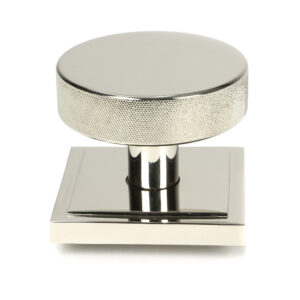 polished nickel brompton centre door knob (square)