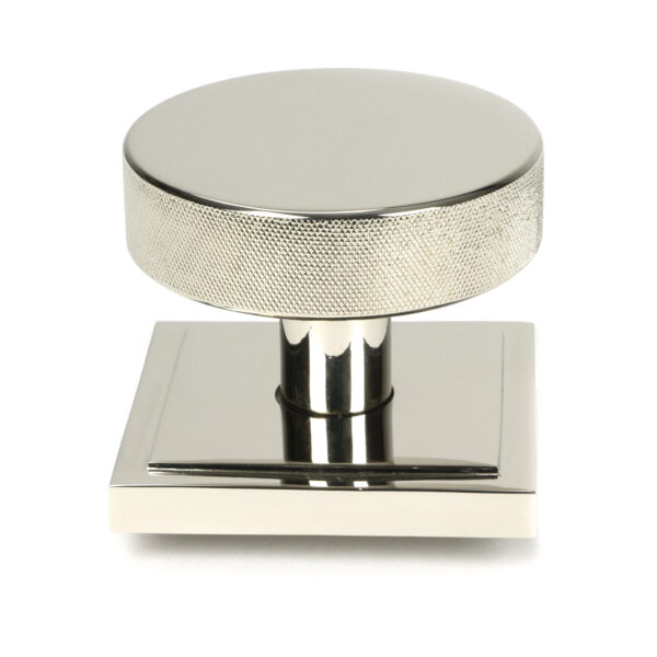 polished nickel brompton centre door knob (square)