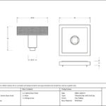 aged bronze brompton centre door knob (square)