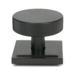 aged bronze brompton centre door knob (square)