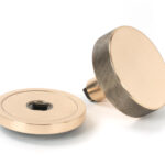 polished bronze brompton centre door knob (plain)