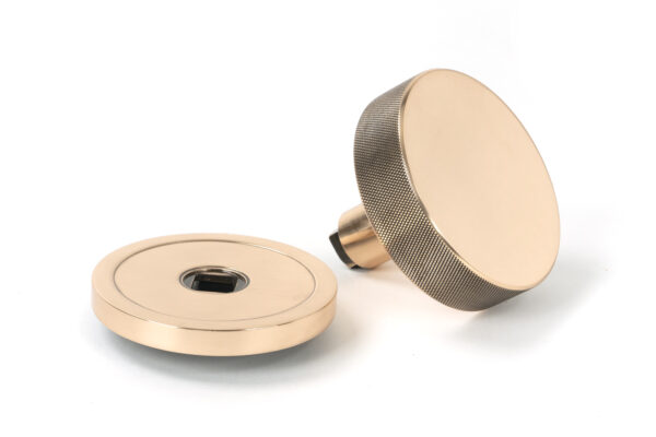 polished bronze brompton centre door knob (plain)