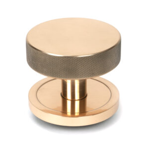 polished bronze brompton centre door knob (plain)