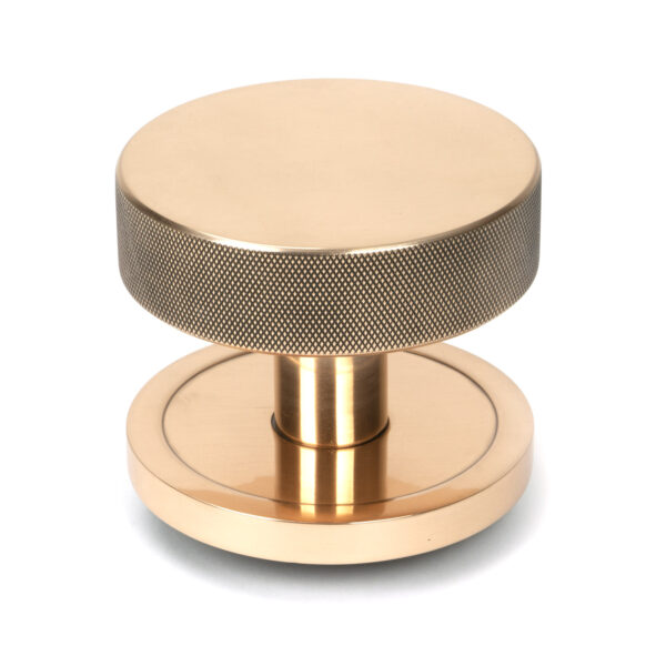 polished bronze brompton centre door knob (plain)