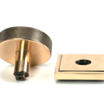 polished bronze brompton centre door knob (square)