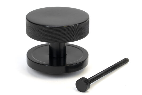 black brompton centre door knob (plain)