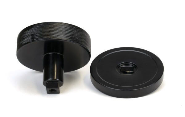 black brompton centre door knob (plain)