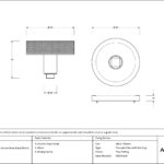 black brompton centre door knob (plain)