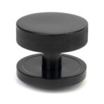 black brompton centre door knob (plain)