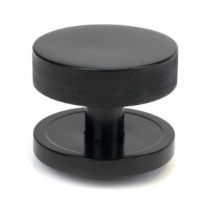 black brompton centre door knob (plain)