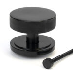 black brompton centre door knob (art deco)