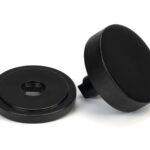 black brompton centre door knob (art deco)