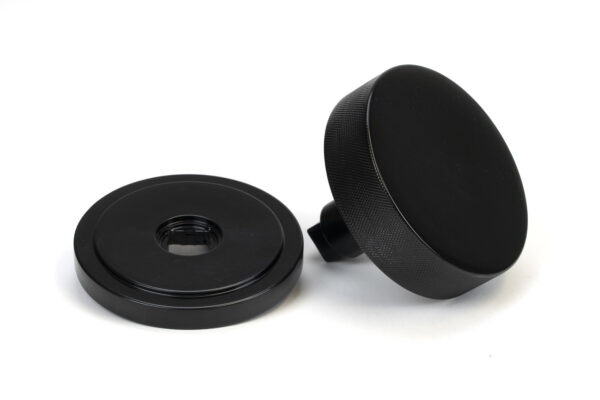 black brompton centre door knob (art deco)
