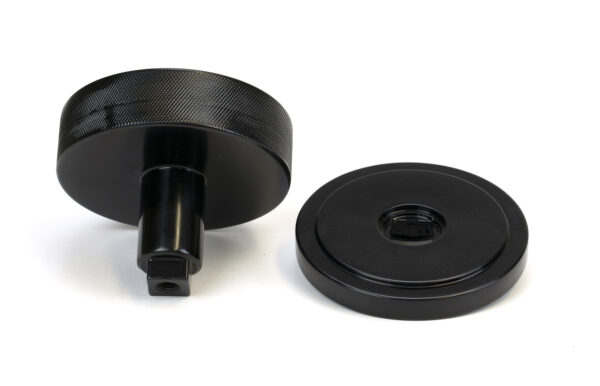 black brompton centre door knob (art deco)