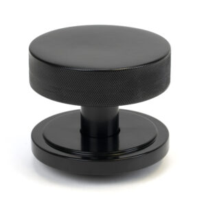 black brompton centre door knob (art deco)