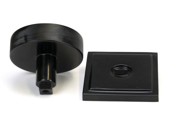 black brompton centre door knob (square)