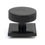 black brompton centre door knob (square)