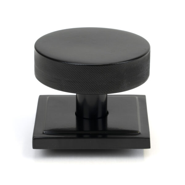 black brompton centre door knob (square)