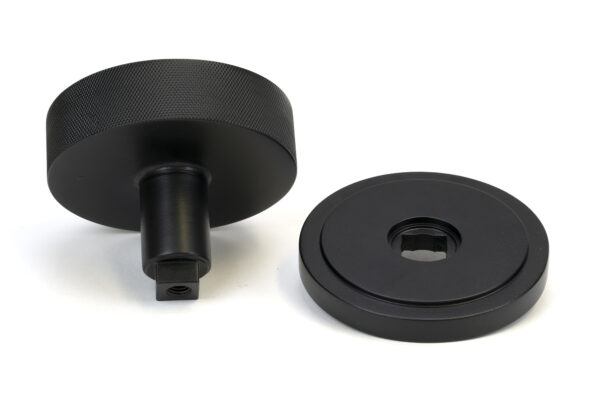 matt black brompton centre door knob (art deco)