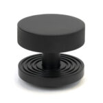 matt black brompton centre door knob (beehive)